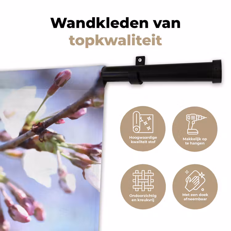 Wandkleed - Bloemen - Sakura - Tak - Bloesem takken — 3