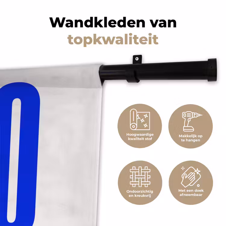 Wandkleed - Ciao - Hoofdletters - Blauw - Minimalistisch — 3