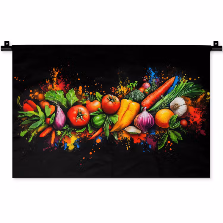Wandkleed - Groente - Eten - Kruiden - Graffiti - Koken — 1