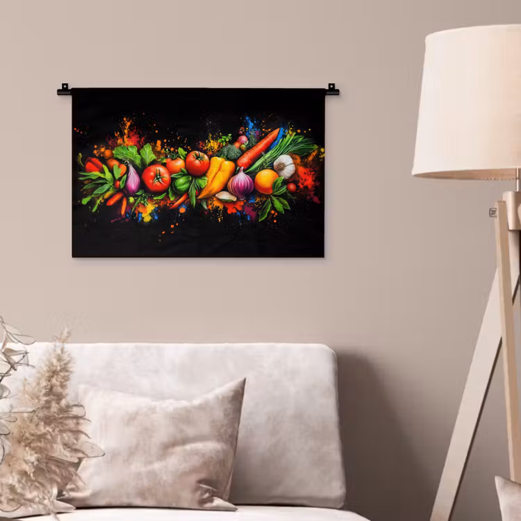 Wandkleed - Groente - Eten - Kruiden - Graffiti - Koken — 2