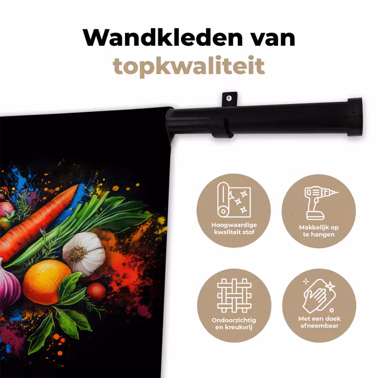 Wandkleed - Groente - Eten - Kruiden - Graffiti - Koken — 3