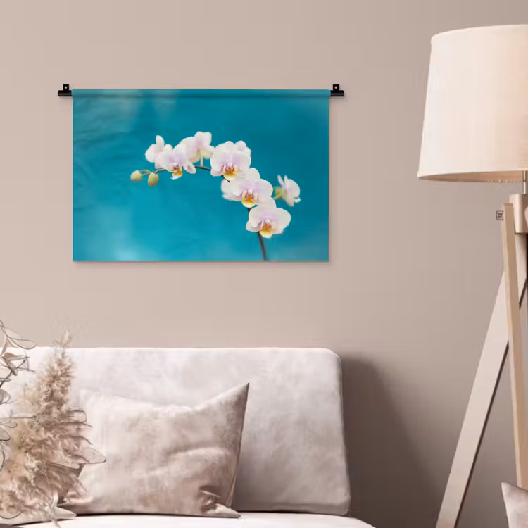 Wandkleed - Orchidee - Bloemen - Plant - Wit - Paars — 2