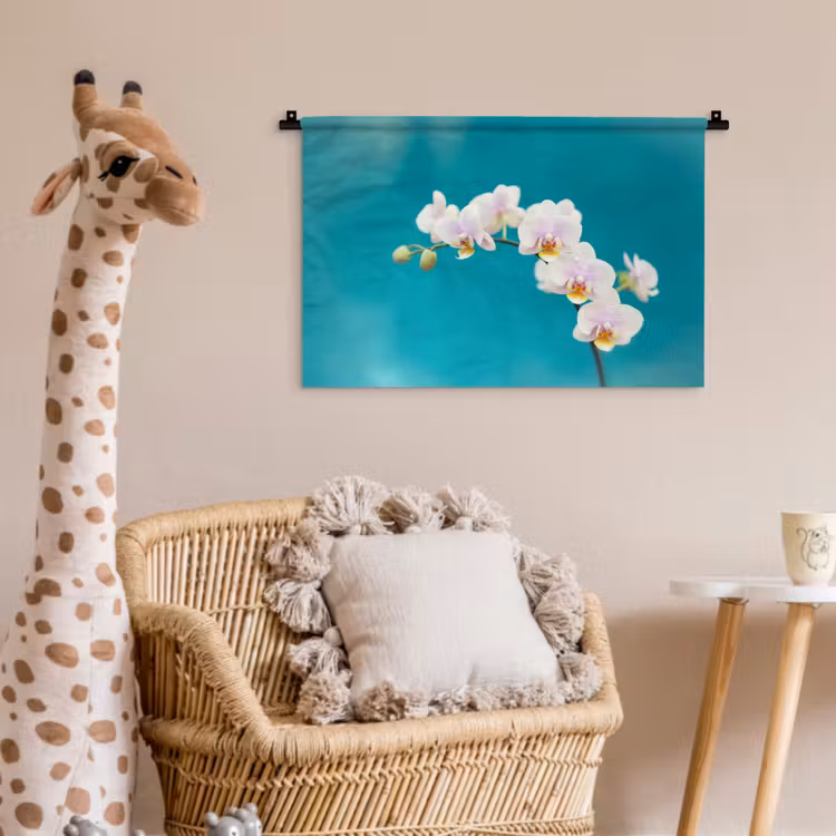Wandkleed - Orchidee - Bloemen - Plant - Wit - Paars — 5
