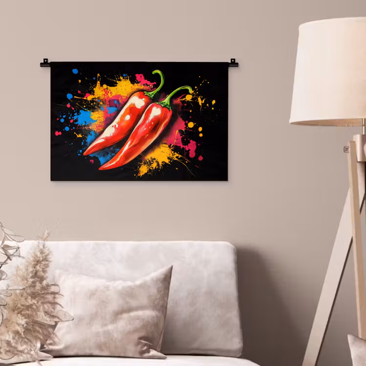 Wandkleed - Peper - Graffiti - Verf - Abstract - Modern - Kleurrijk — 2