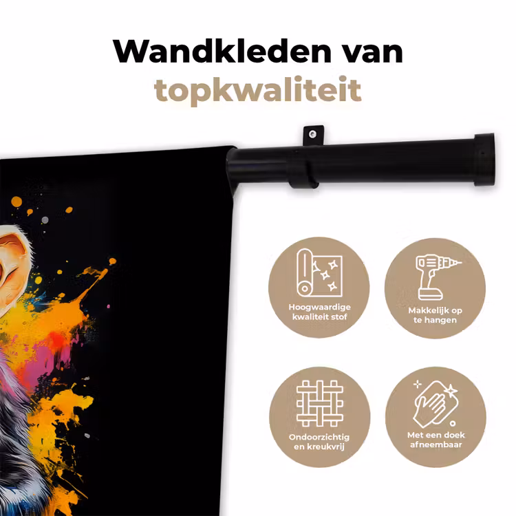 Wandkleed - Aap - Graffiti - Kleurrijk - Bananen - Modern — 3