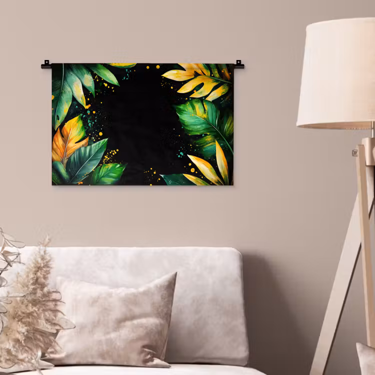 Wandkleed - Bladeren - Groen - Geel - Verf - Jungle — 2