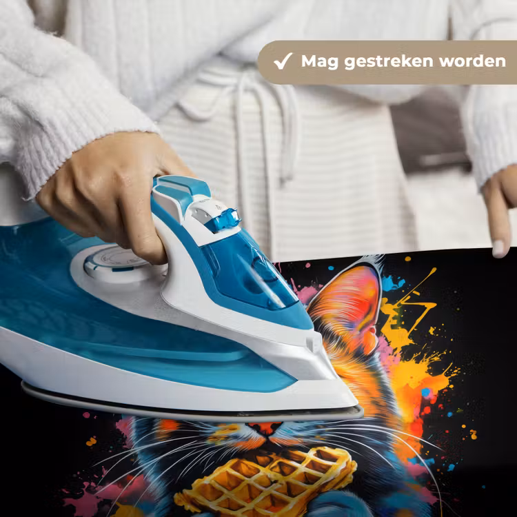 Wandkleed - Kat - Graffiti - Kleurrijk - Wafel - Eten — 6