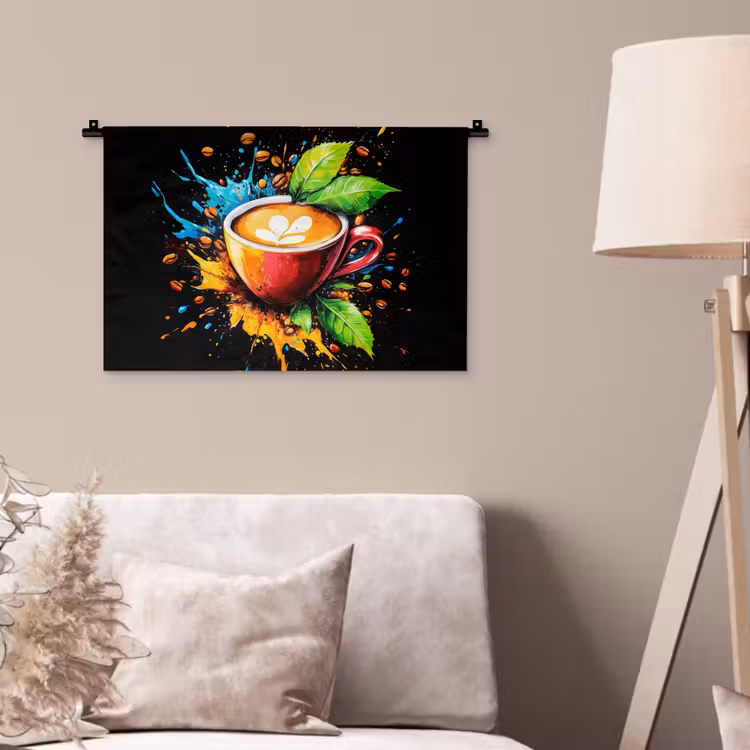 Wandkleed - Koffie - Graffiti - Drinken - Abstract — 2