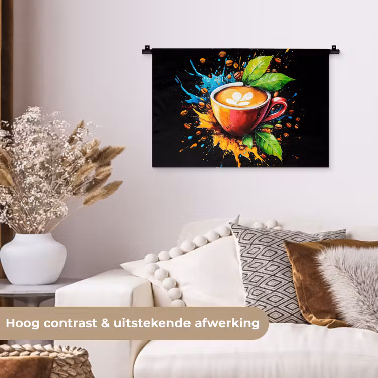 Wandkleed - Koffie - Graffiti - Drinken - Abstract — 4