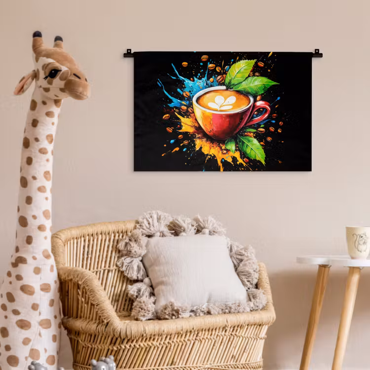 Wandkleed - Koffie - Graffiti - Drinken - Abstract — 5