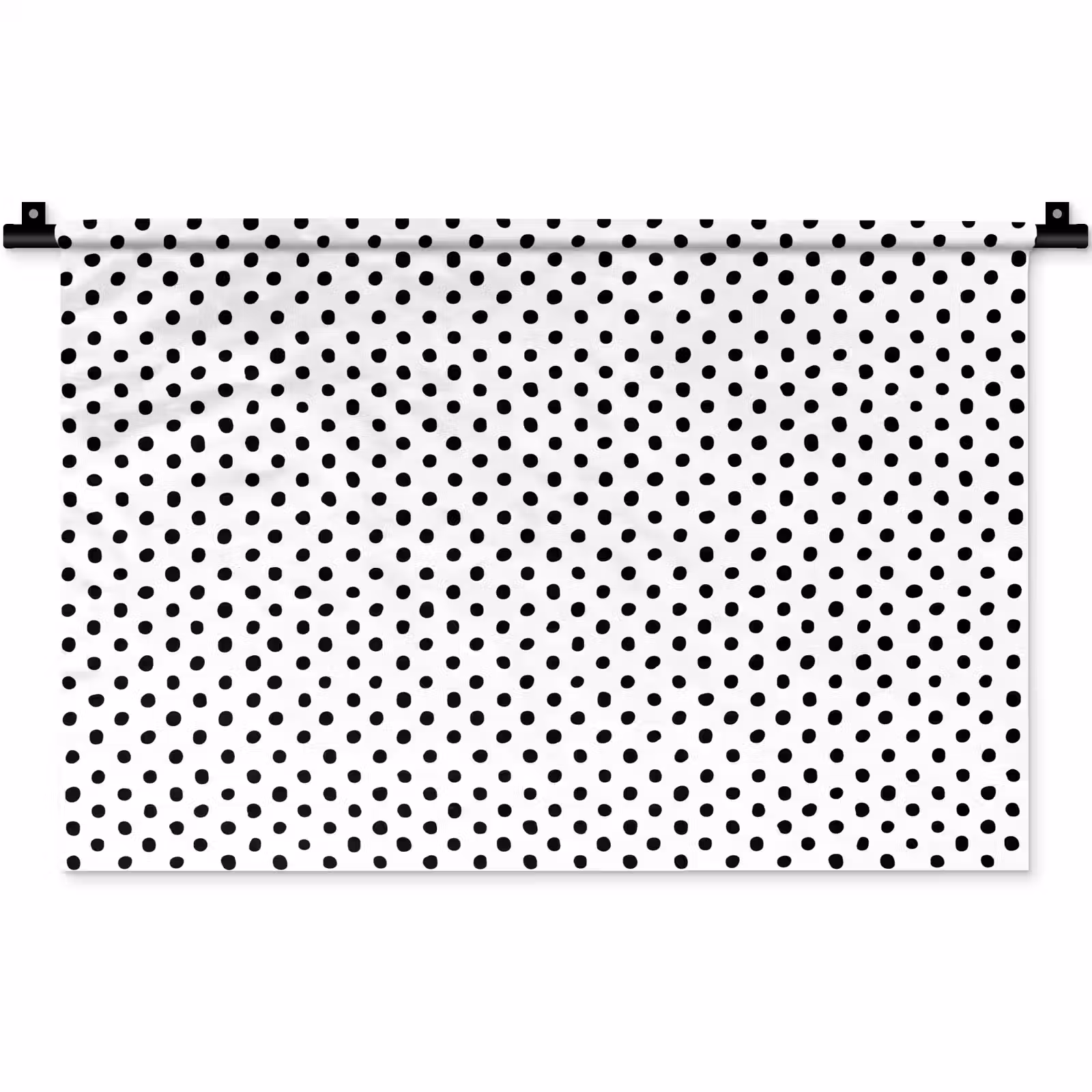 Wandkleed - Stippen - Patroon - Zwart - Wit — 1