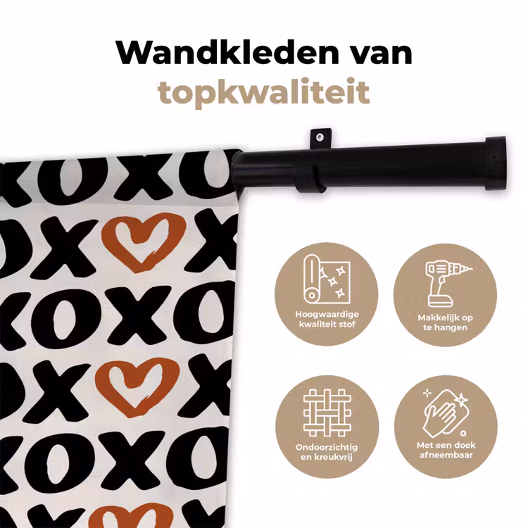 Wandkleed - Liefde - Patroon - Typografie — 3