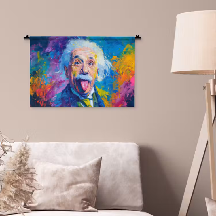 Wandkleed - Oude man - Expressief - Kleurrijk — 2