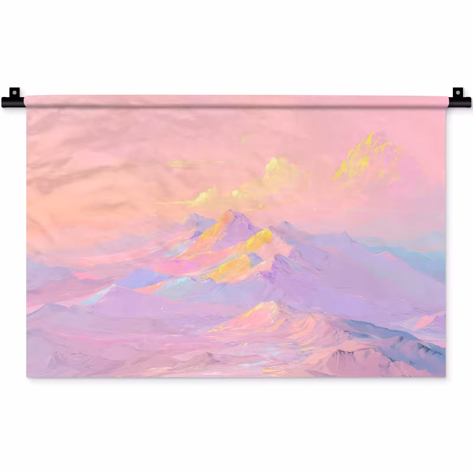 Wandkleed - Bergtoppen - Wolken - Dromerig — 1