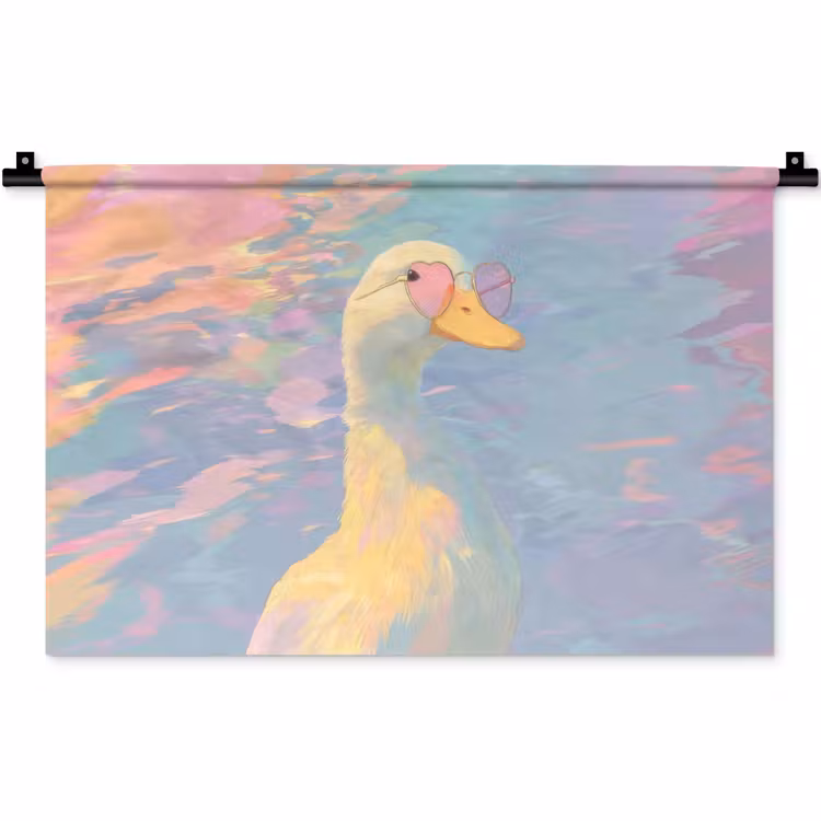 Wandkleed - Eend - Zonnebril - Water — 1