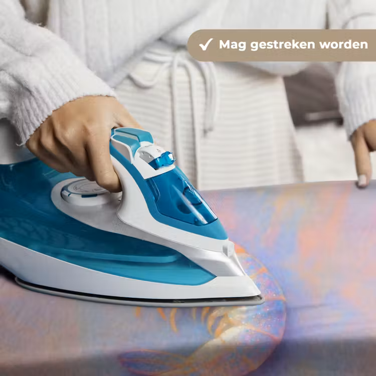 Wandkleed - Garnaal - Subtiele structuur - Blauw - Roze — 6
