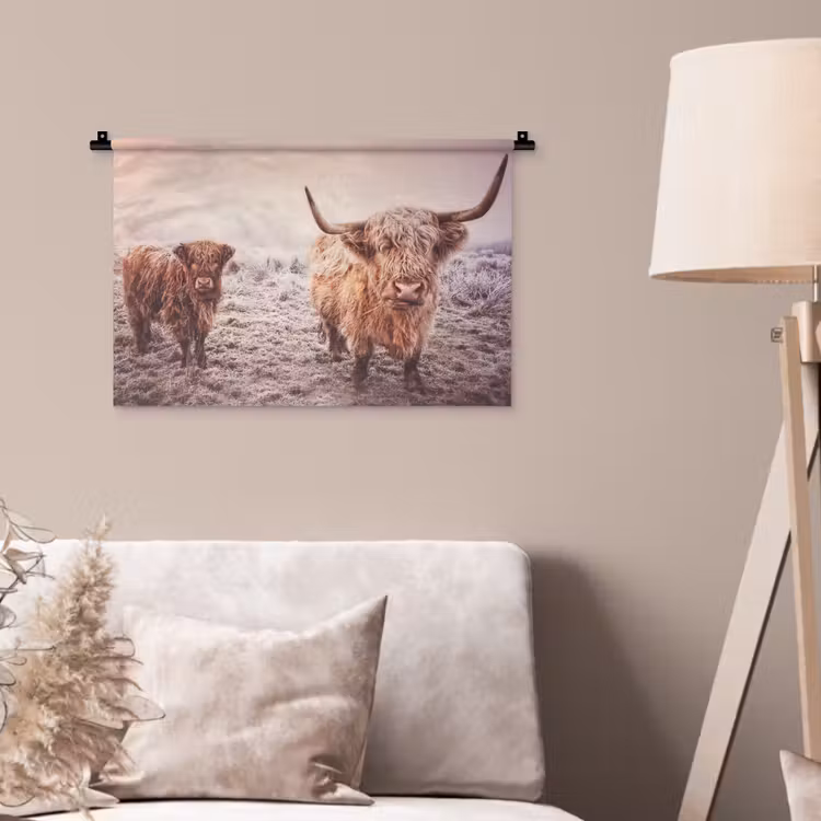 Wandkleed - Schotse hooglanders - Licht - Lucht - Natuur — 2