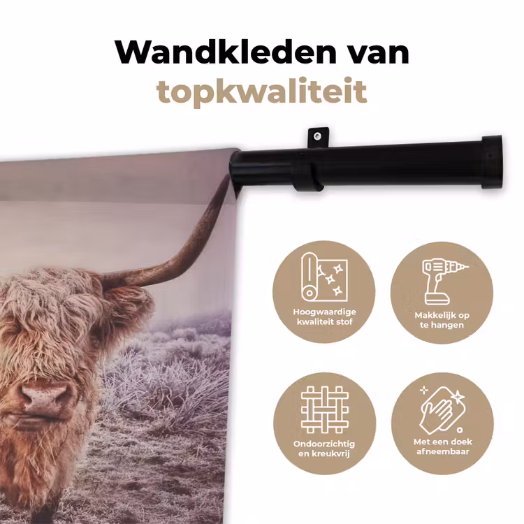Wandkleed - Schotse hooglanders - Licht - Lucht - Natuur — 3