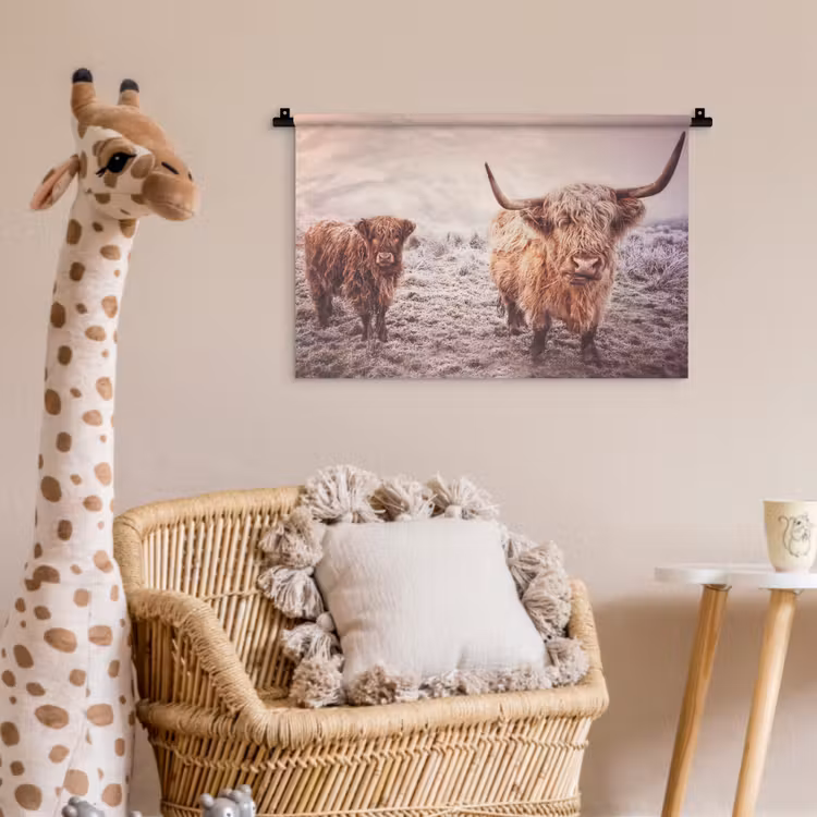 Wandkleed - Schotse hooglanders - Licht - Lucht - Natuur — 5