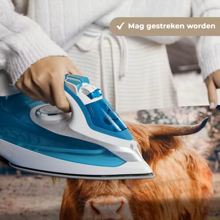 Wandkleed - Koe- Schotse hooglander - Hoorns - Bruin - Landschap — 6