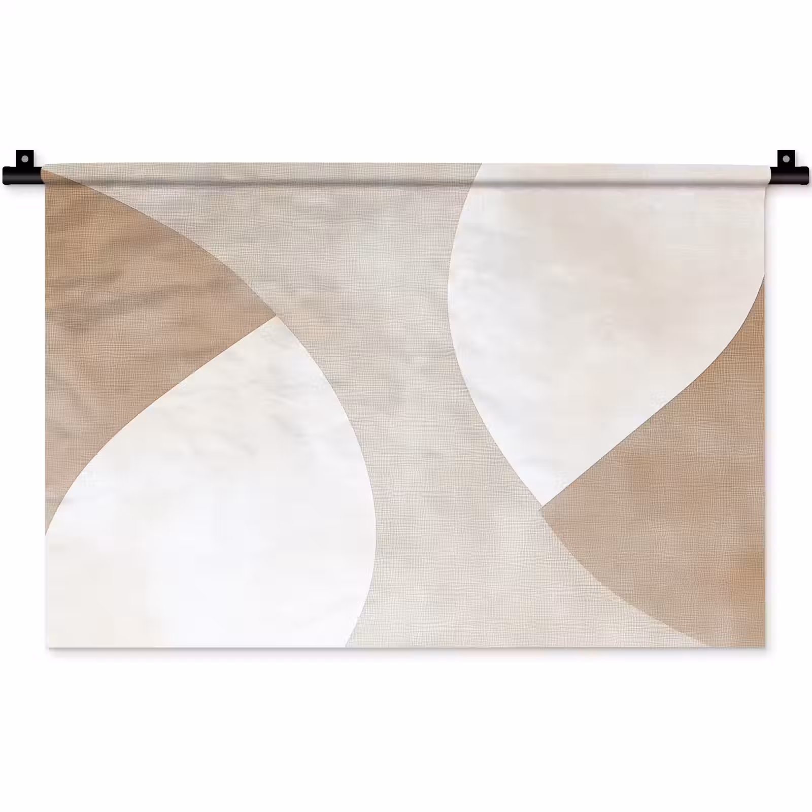 Wandkleed - Bruin - Japandi - Abstract — 1