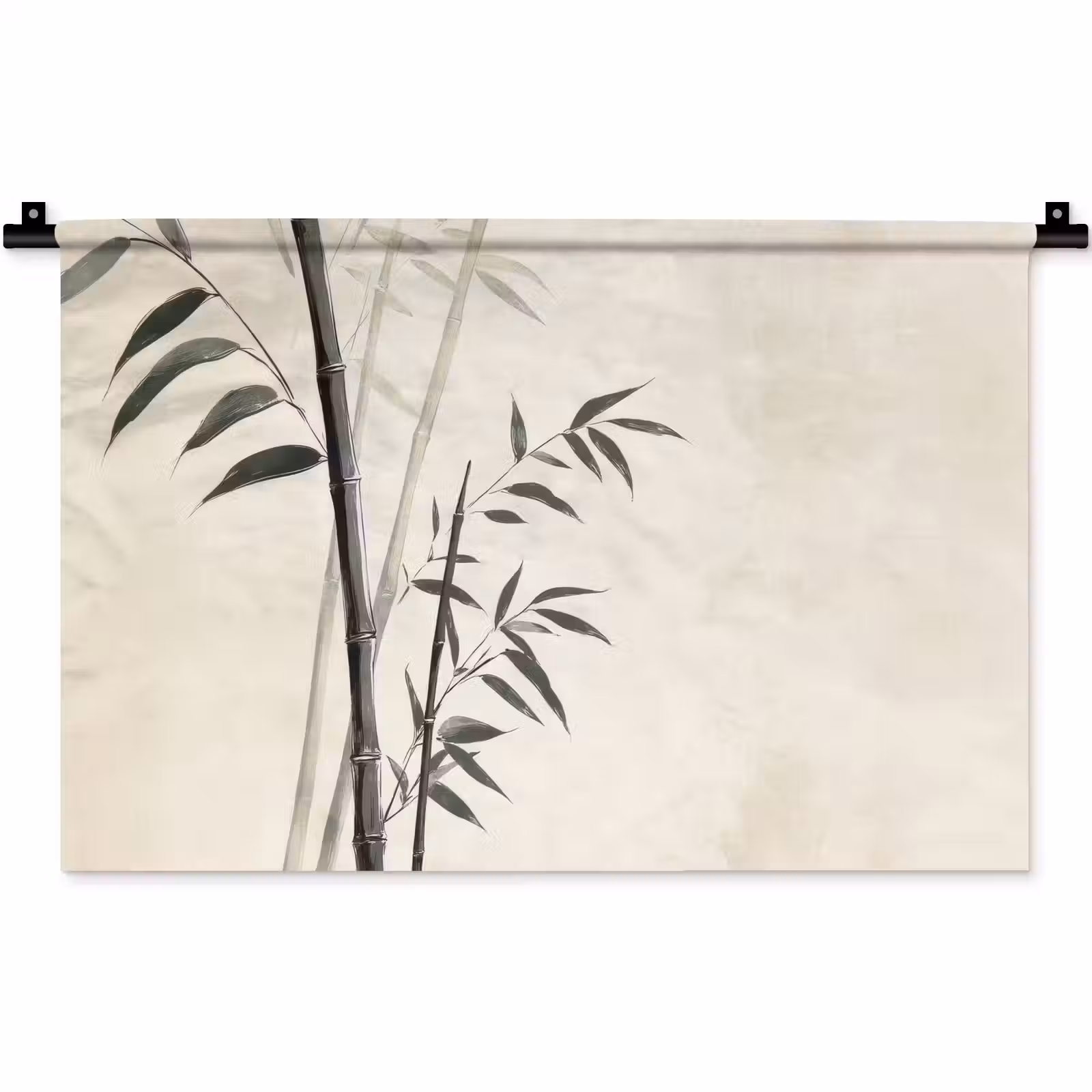 Wandkleed - Japandi - Bamboe - Beige — 1