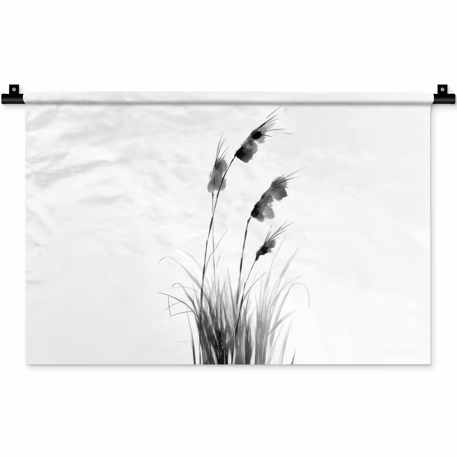 Wandkleed - Minimalistisch - Stelen - Wit — 1