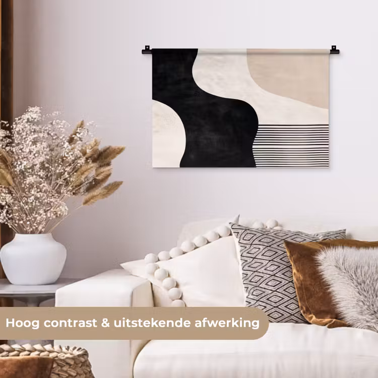Wandkleed - Abstract - Japandi - Beige - Modern — 4