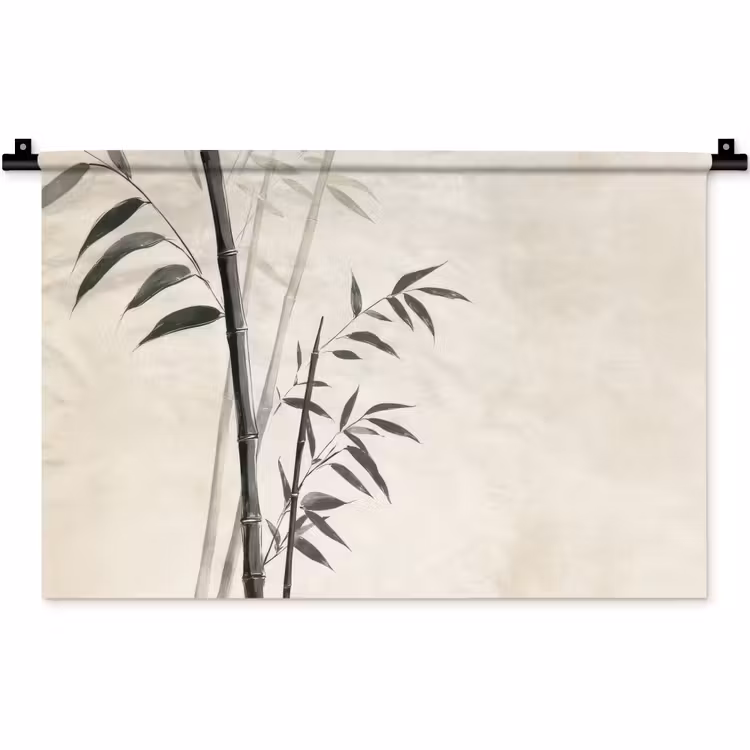 Wandkleed - Japandi - Bamboe - Beige — 1
