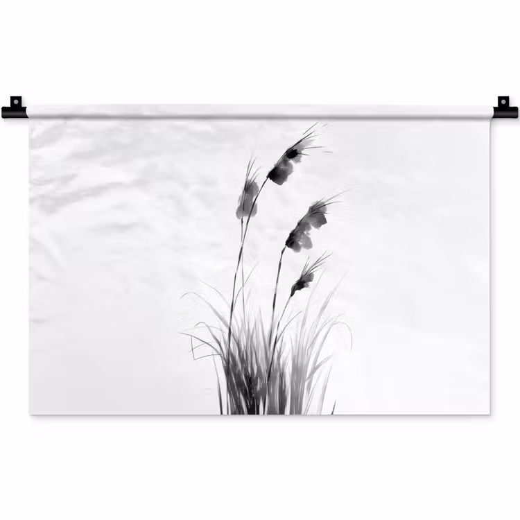Wandkleed - Minimalistisch - Stelen - Wit — 1