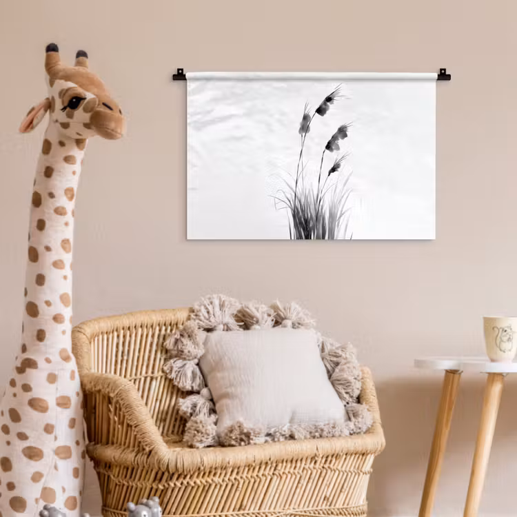 Wandkleed - Minimalistisch - Stelen - Wit — 5