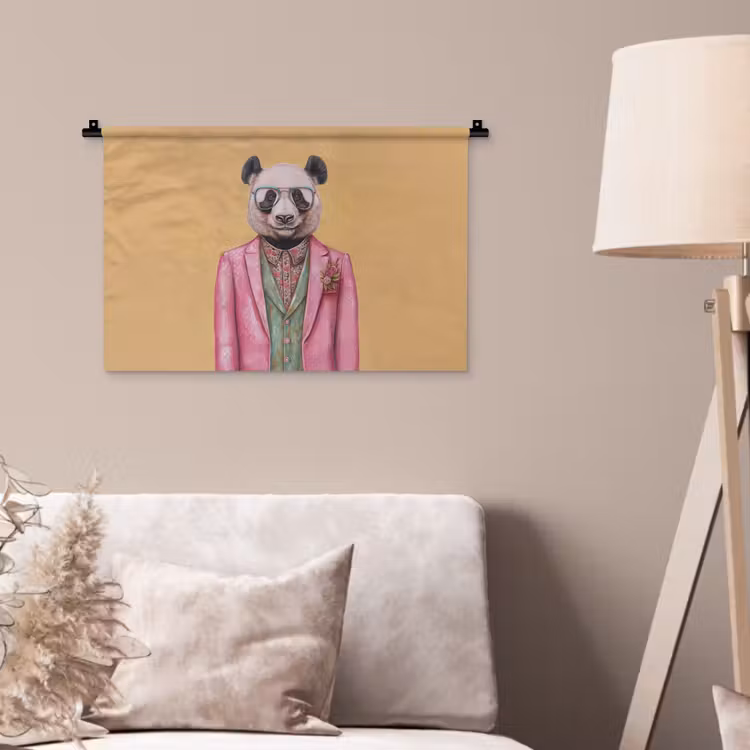 Wandkleed - Panda - Pak - Zonnebril - Blauw — 2