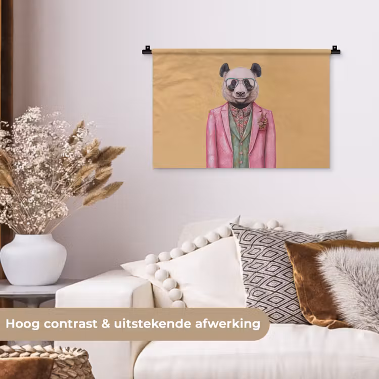 Wandkleed - Panda - Pak - Zonnebril - Blauw — 4