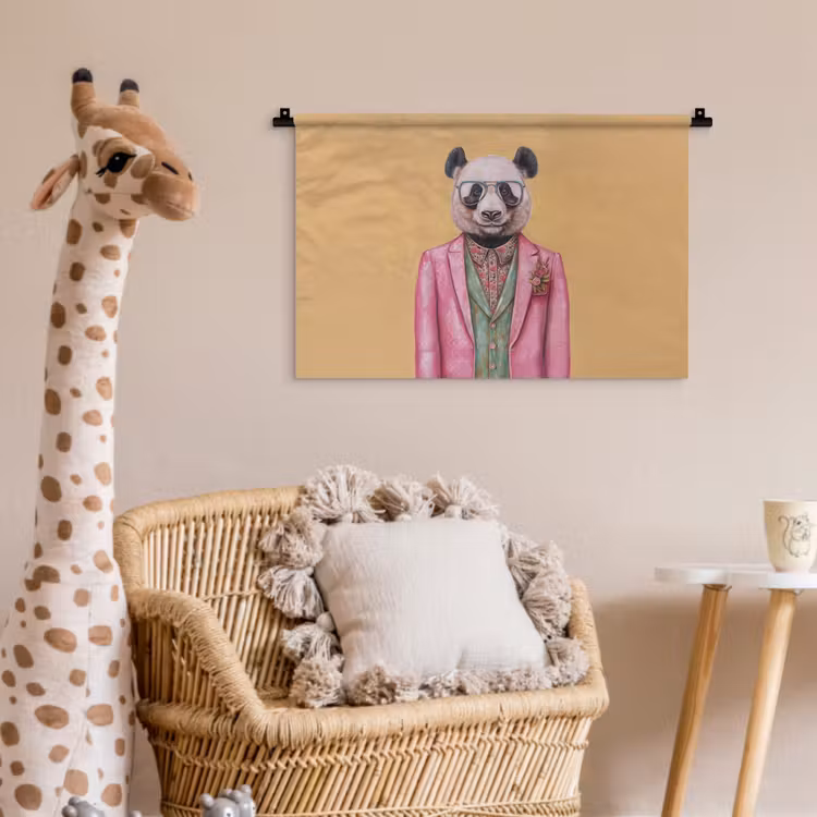 Wandkleed - Panda - Pak - Zonnebril - Blauw — 5