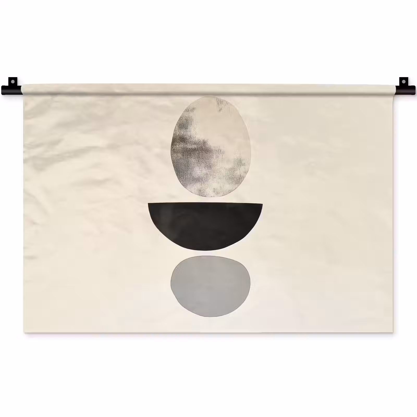 Wandkleed - Beige - Japandi - Wabi sabi — 1