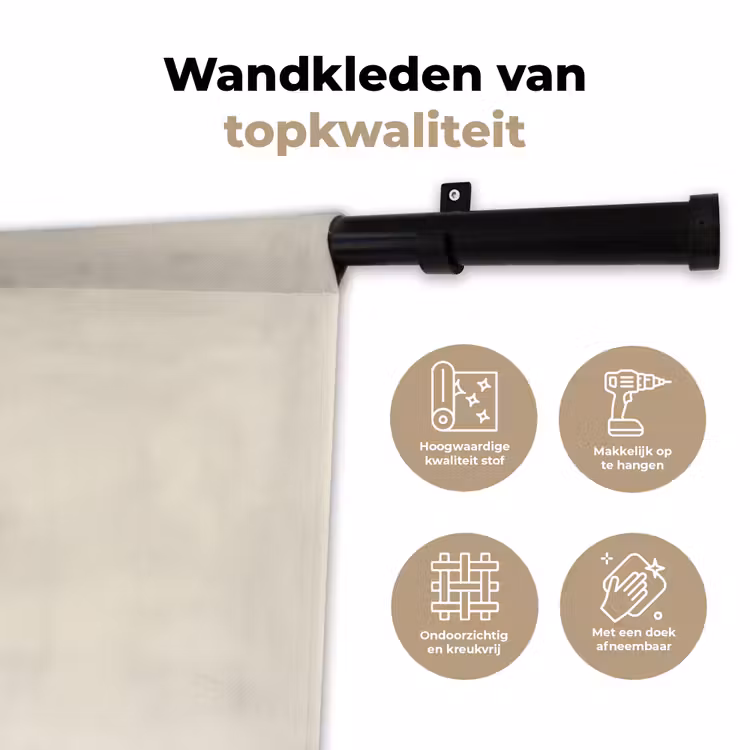 Wandkleed - Beige - Japandi - Wabi sabi — 3