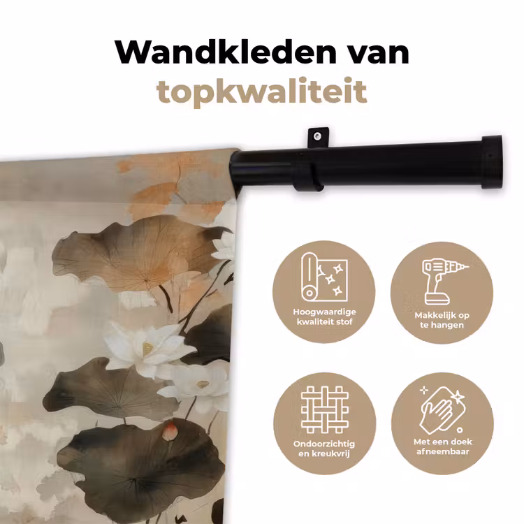 Wandkleed - Bloemen - Japandi - Wabi sabi — 3