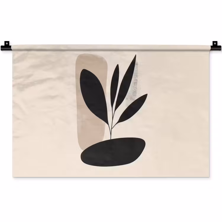 Wandkleed - Plant - Beige - Japandi — 1