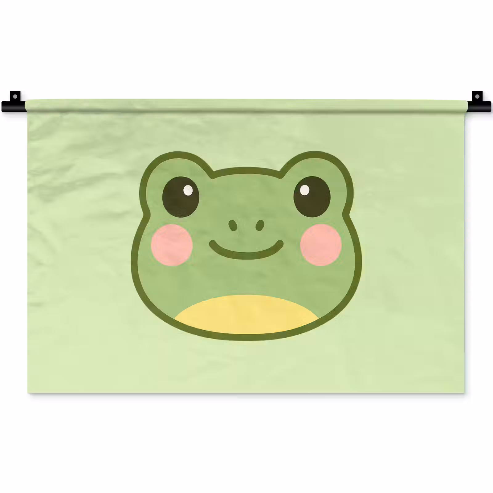 Wandkleed - Kikker - Groen - Vriendelijkheid — 1