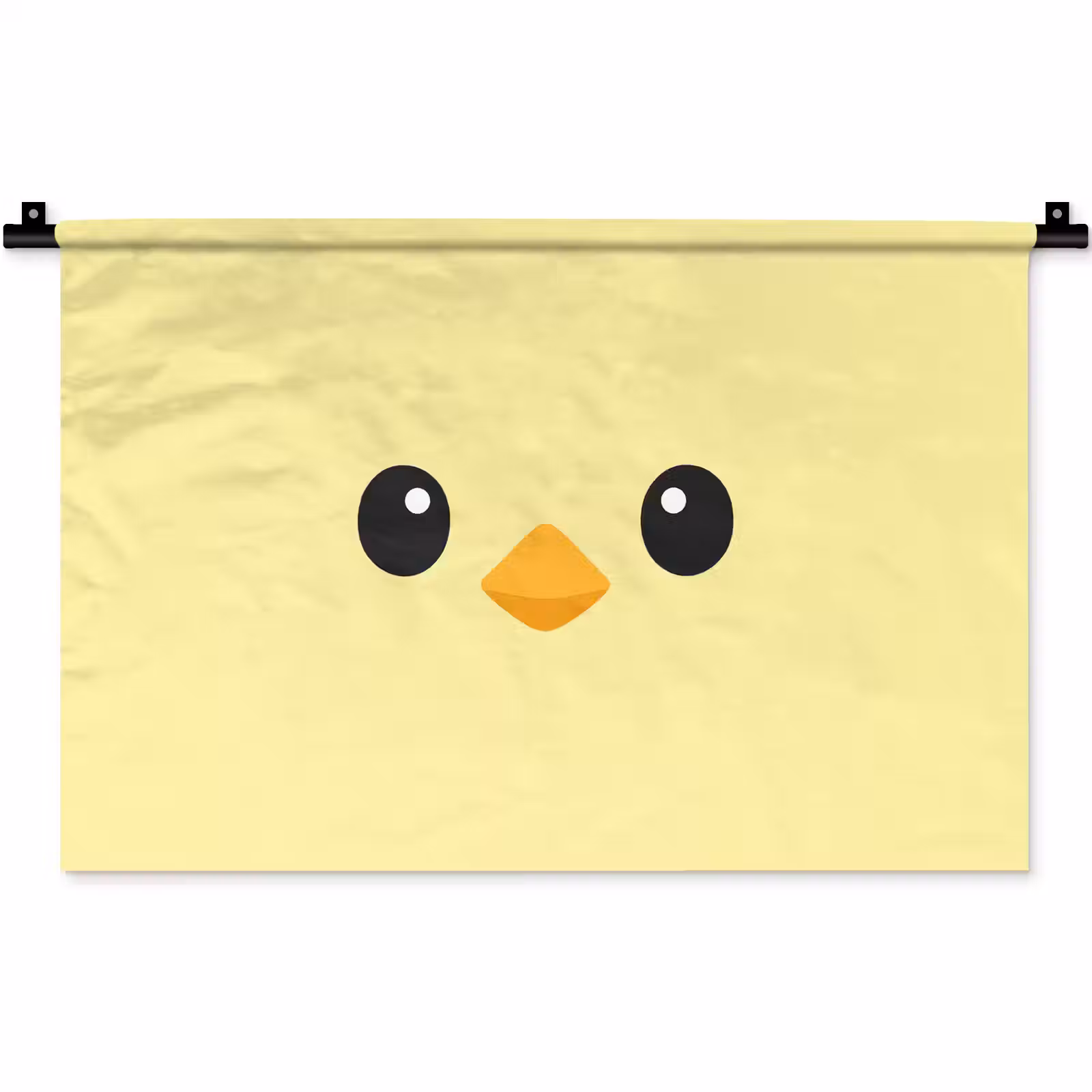 Wandkleed - Kuiken - Vrolijk - Geel - Minimalistisch — 1