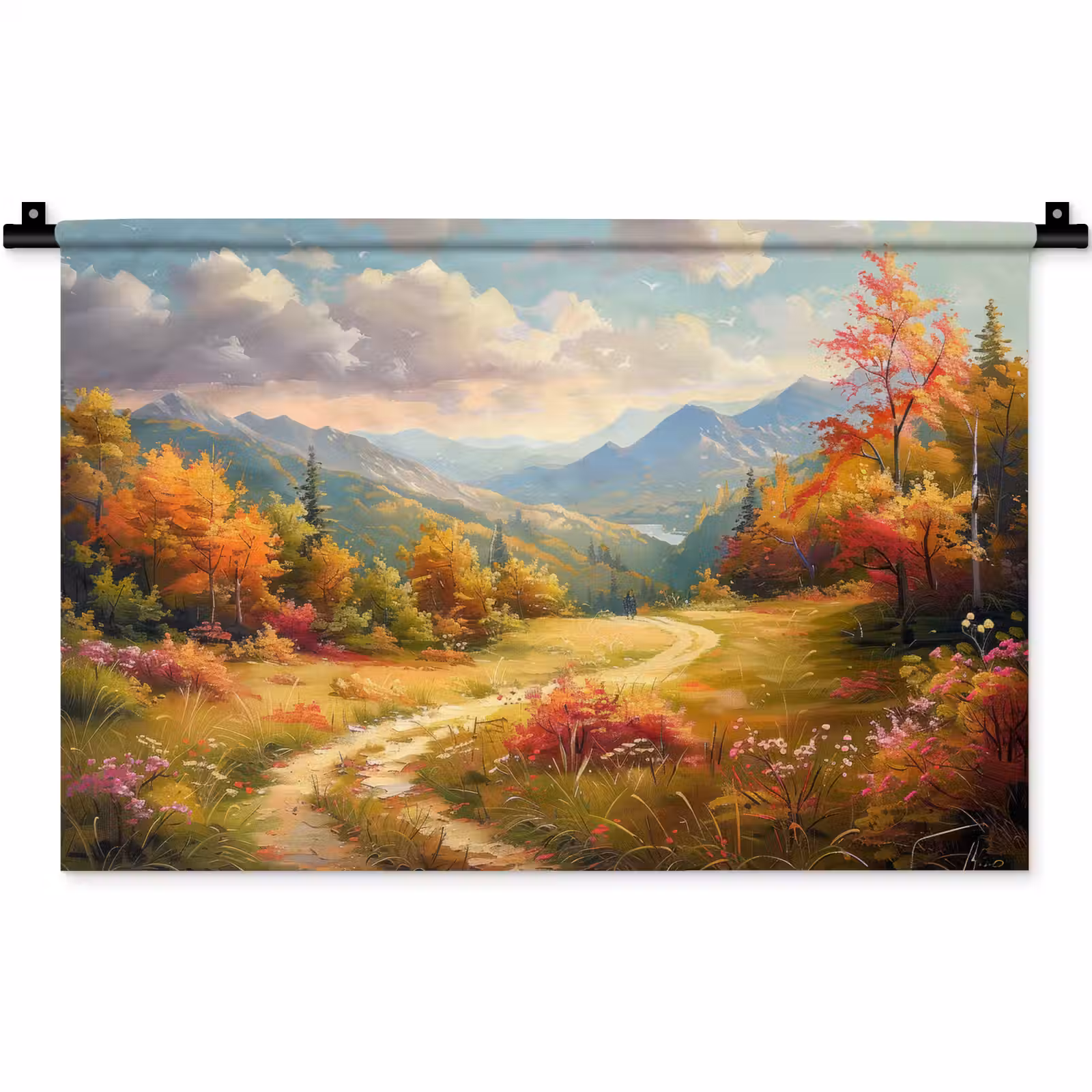 Wandkleed - Landschap - Illustratie - Natuur — 1