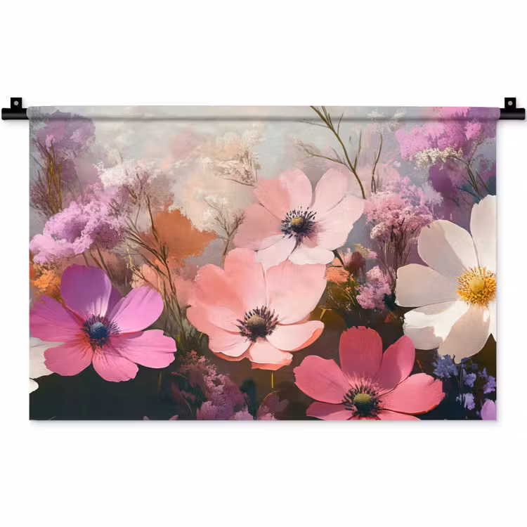 Wandkleed - Bloemen - Kleurrijk - Bloei — 1