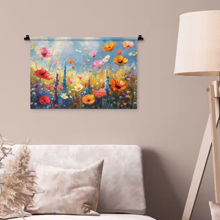 Wandkleed - Bloemen - Natuur - Botanisch - Kunst — 2