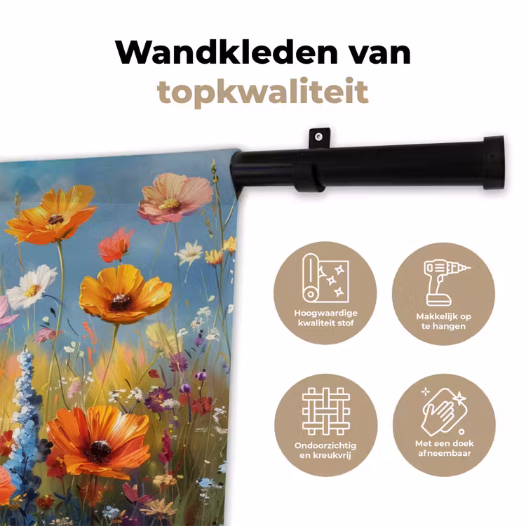 Wandkleed - Bloemen - Natuur - Botanisch - Kunst — 3