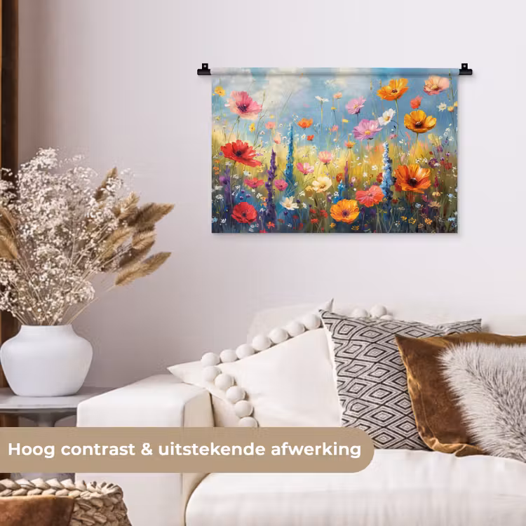 Wandkleed - Bloemen - Natuur - Botanisch - Kunst — 4
