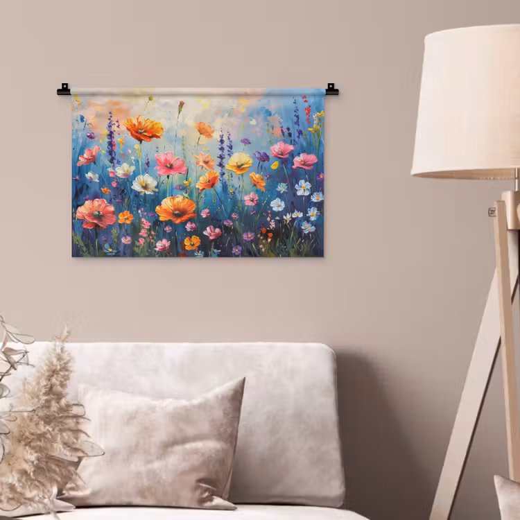 Wandkleed - Bloemen - Natuur - Waterverf - Kunst — 2