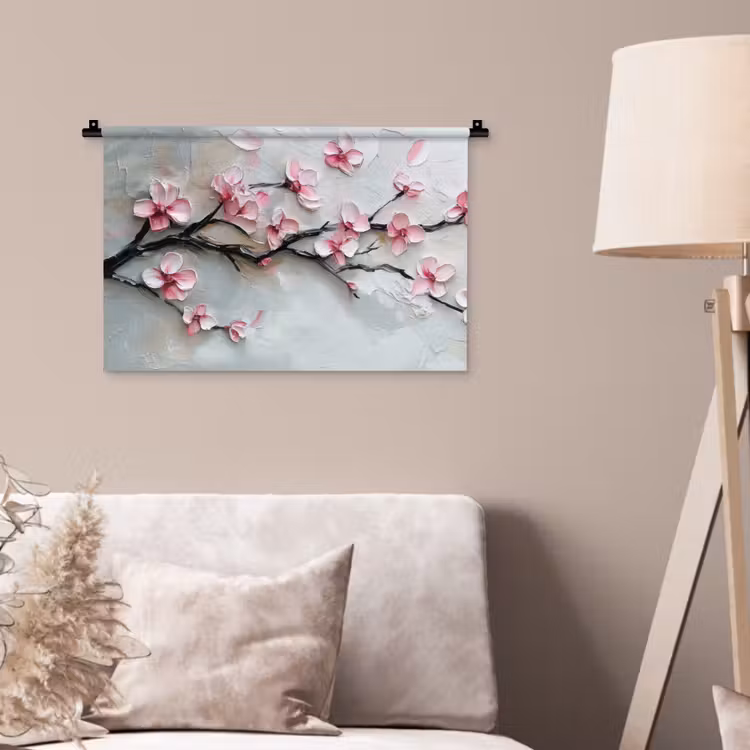 Wandkleed - Bloesem - Kunstzinnig - Roze - Sakura — 2
