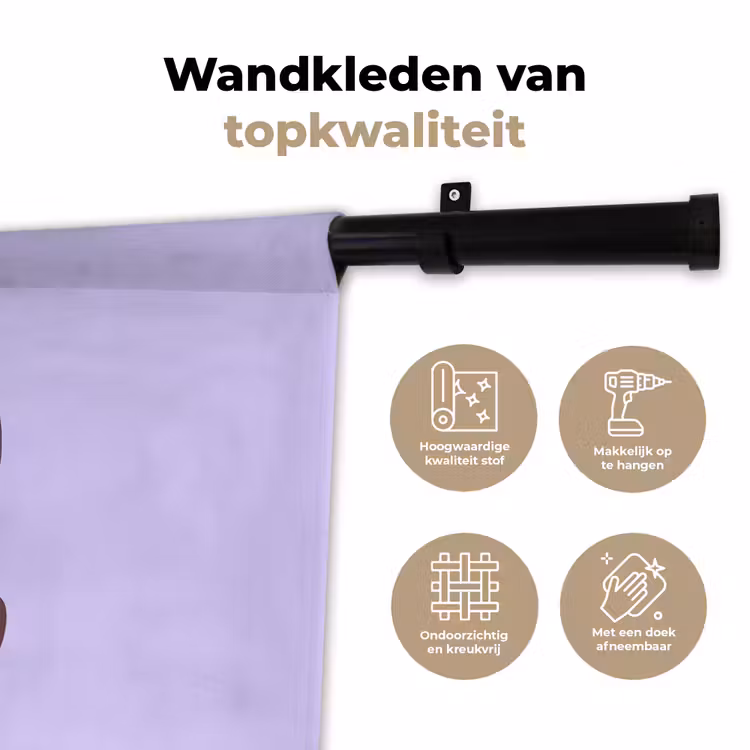 Wandkleed - Eend - Sjaal - Paars — 3