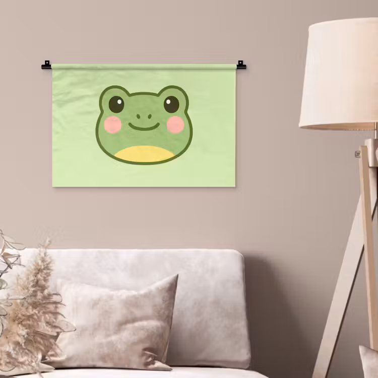 Wandkleed - Kikker - Groen - Vriendelijkheid — 2