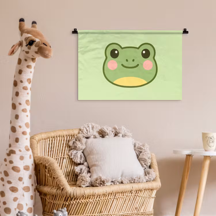 Wandkleed - Kikker - Groen - Vriendelijkheid — 5
